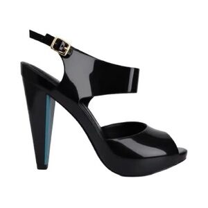 Fun boutique Melissa Black Women's Heels in EUC size 38 EU or 8 US